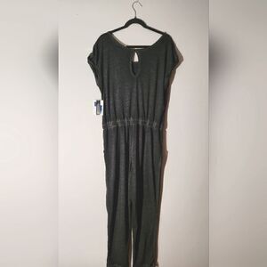 NEW OVERALLS JUMPSUIT WOMEN'S GRAY COLOR SIZE L polyester/cotton.